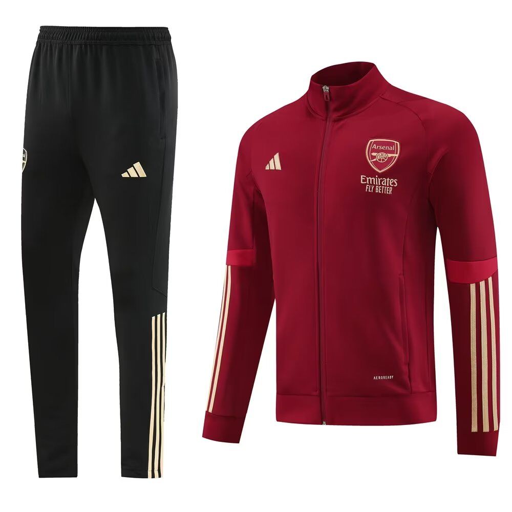 AAA Quality Arsenal 23/24 Tracksuit - Dark Red/Golden